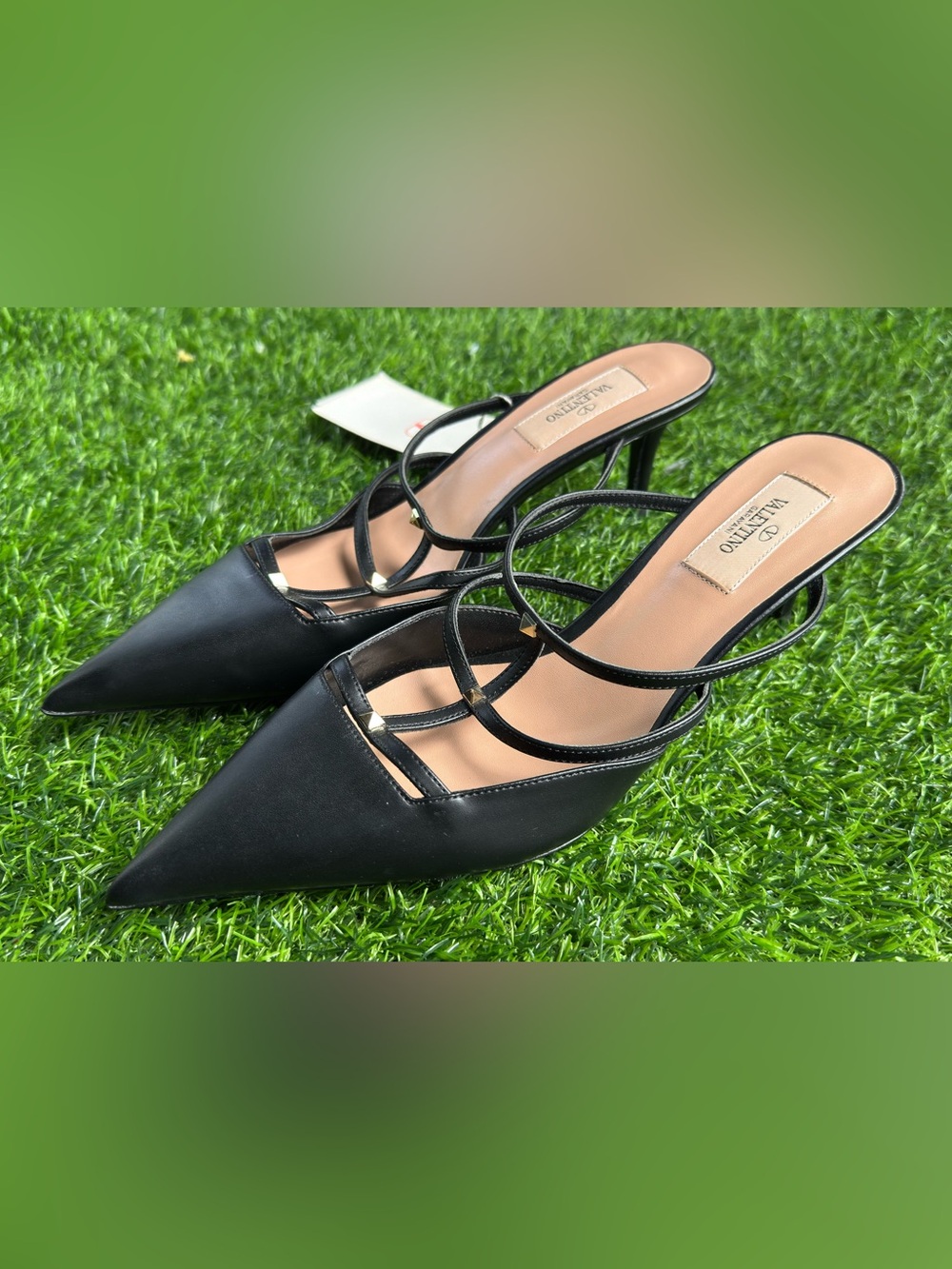 Valentino Garavani Rockstud Cage Mules – Black